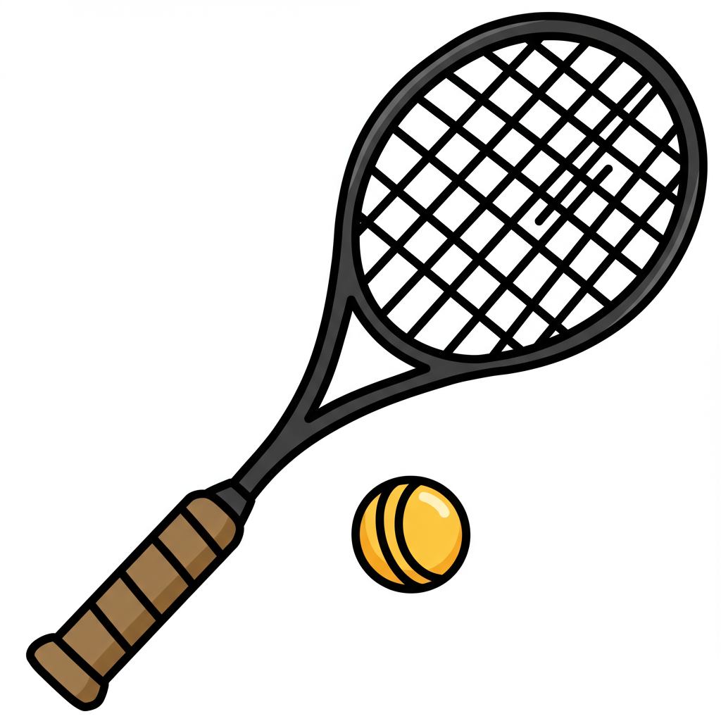 free ai generated one squash game racket with squash ball icon 
