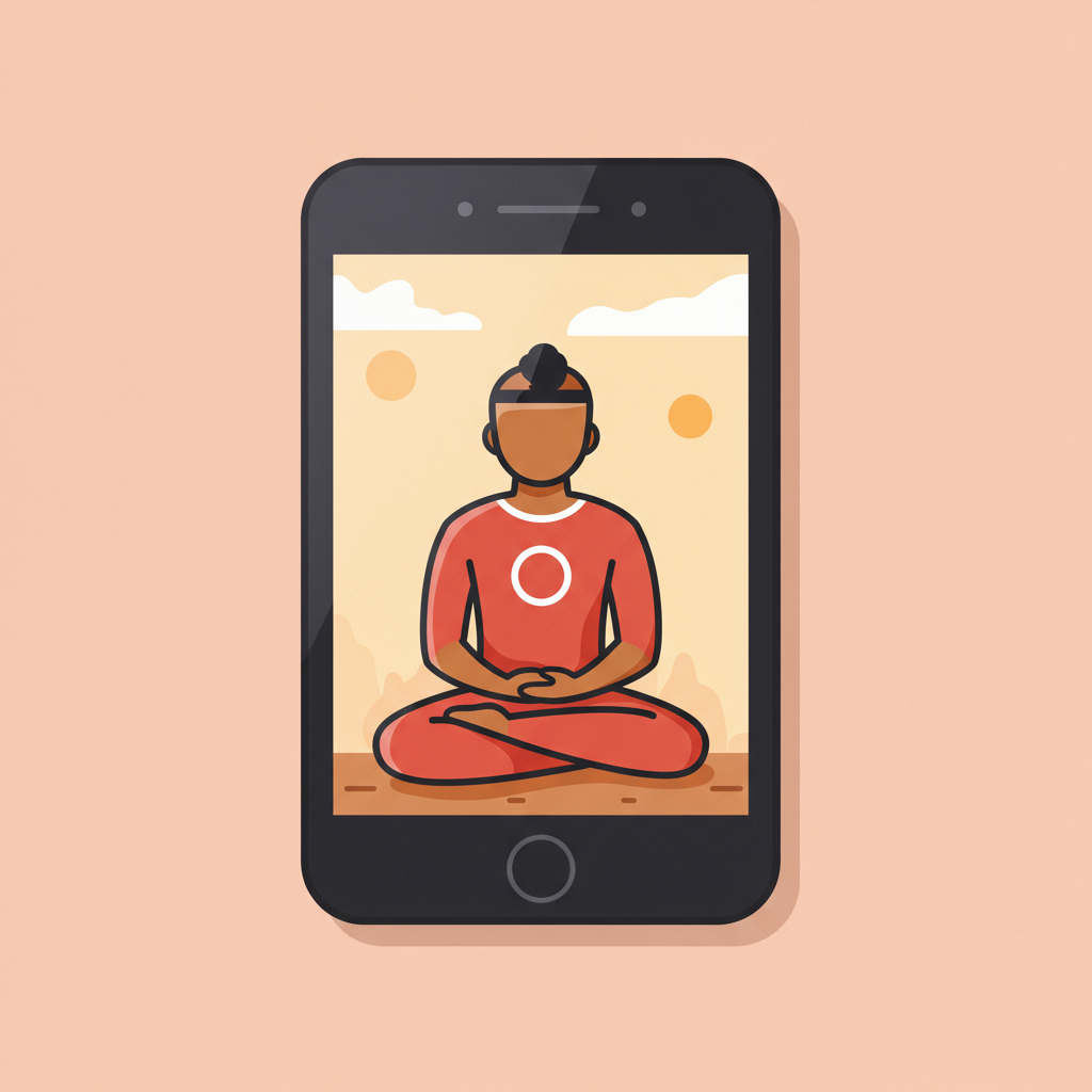 free ai generated meditation app icon 