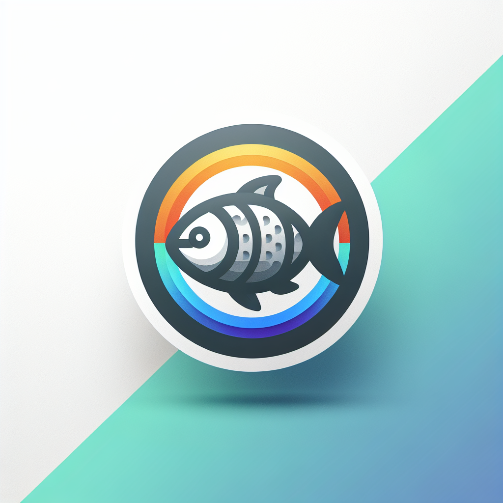 free ai generated Fish in round circle icon 