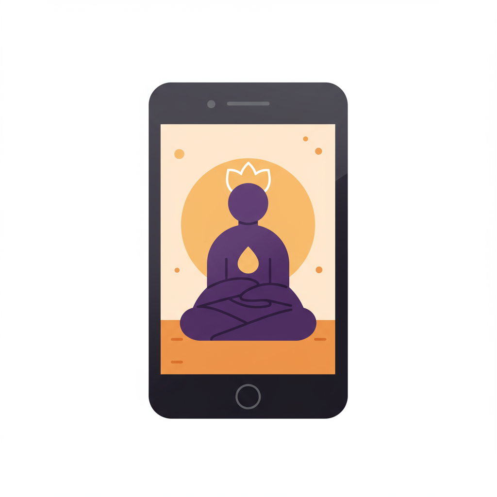 free ai generated meditation app icon 