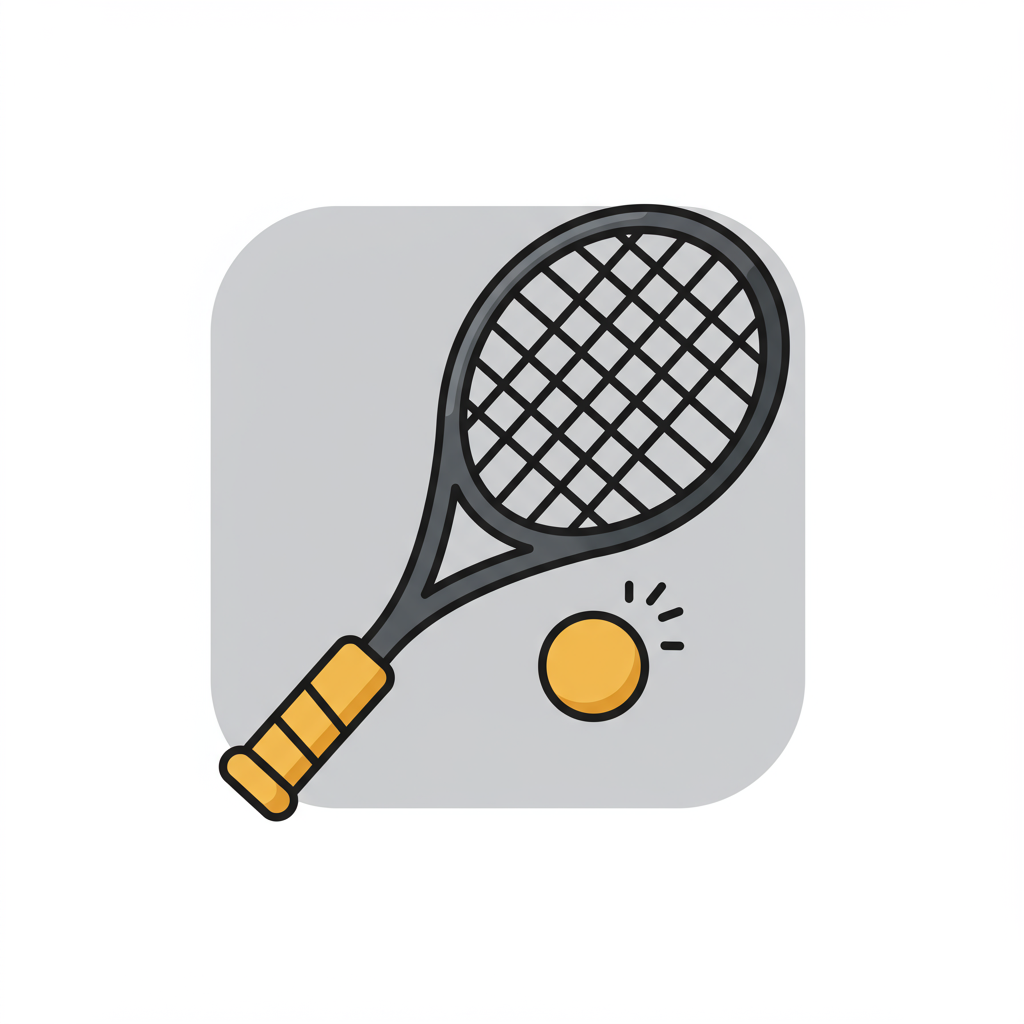 free ai generated one squash game racket icon 