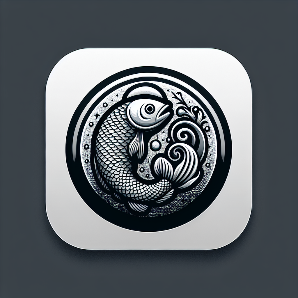 free ai generated Fish in round circle icon 
