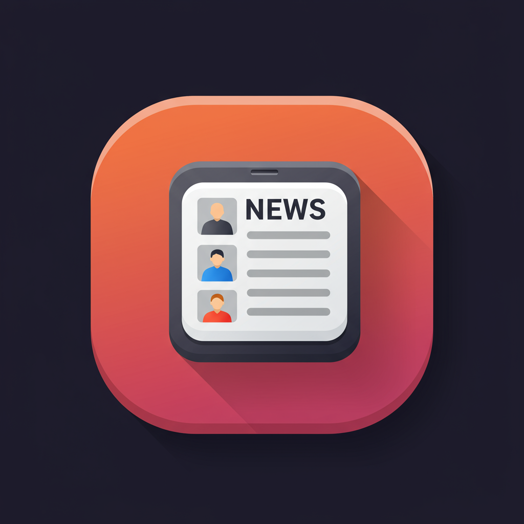 free ai generated news app icon 