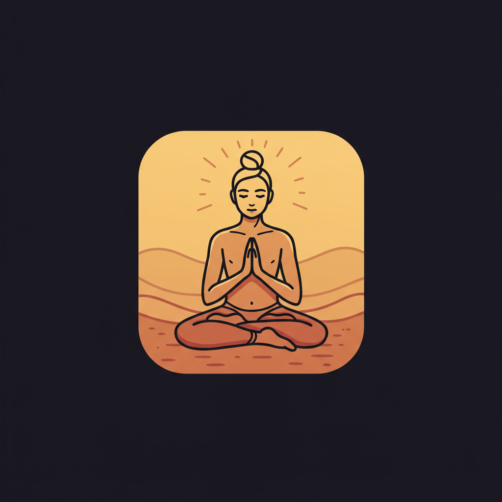free ai generated meditation app icon 